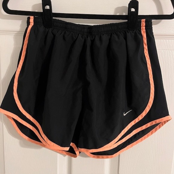 Nike Pants - Nike Running Shorts Dri-FIT Athletic Gym Black‎ Orange Trim Women's M